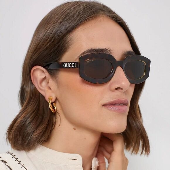 NEW Gucci GG1719S 001 Black Grey Women Square Sunglasses GG 1719S main image 8